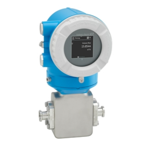 Promag H 10 5HBB02 compact hygienic mag meter with blue transmitter housing and LCD screen