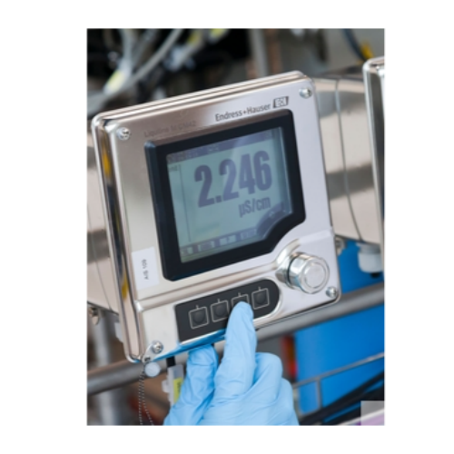 Endress+Hauser Liquiline M CM42 transmitter for pH measurement in hazardous areas, showing digital reading of 4.28 pH.
