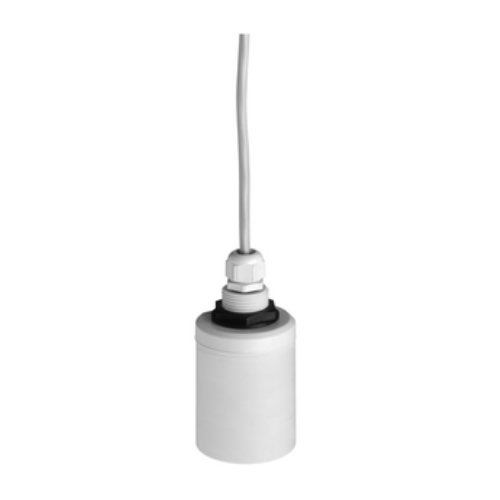 Non-contact ultrasonic level sensor and open channel flow transmitter probe with IP68 waterproof housing for industrial liquid level measurement
