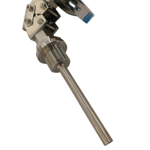Every-angle adjustable bimetallic thermometer with stainless steel swivel joint for flexible view reading