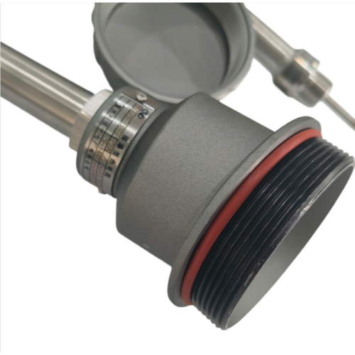Explosion proof armored Pt100 RTD temperature sensor probe model WZGPK-73DH-GB with 321 stainless steel sheath and M20x1.5 process thread