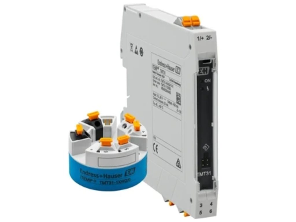 Endress+Hauser iTEMP TMT31 RTD temperature transmitter mounted in terminal head